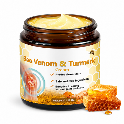 Bee Venom & Turmeric Relief Cream | Soothing Joint & Muscle Massage Cream